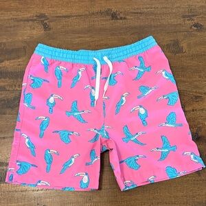 Chubbies Youth  Toucan Print Swim Shorts - Pink and Blue